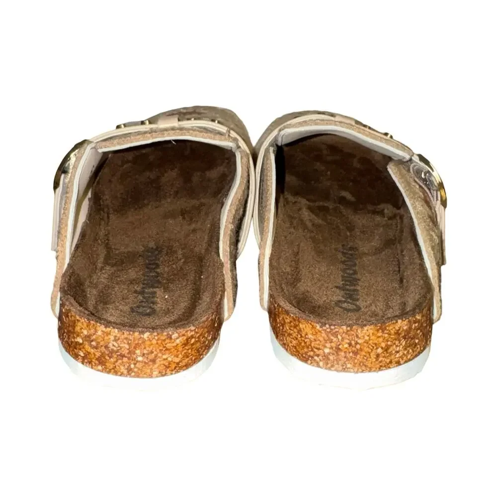 Outwoods Bria-2 Crochet Cork Bottom Clogs Cream Boho NWOT Size 6